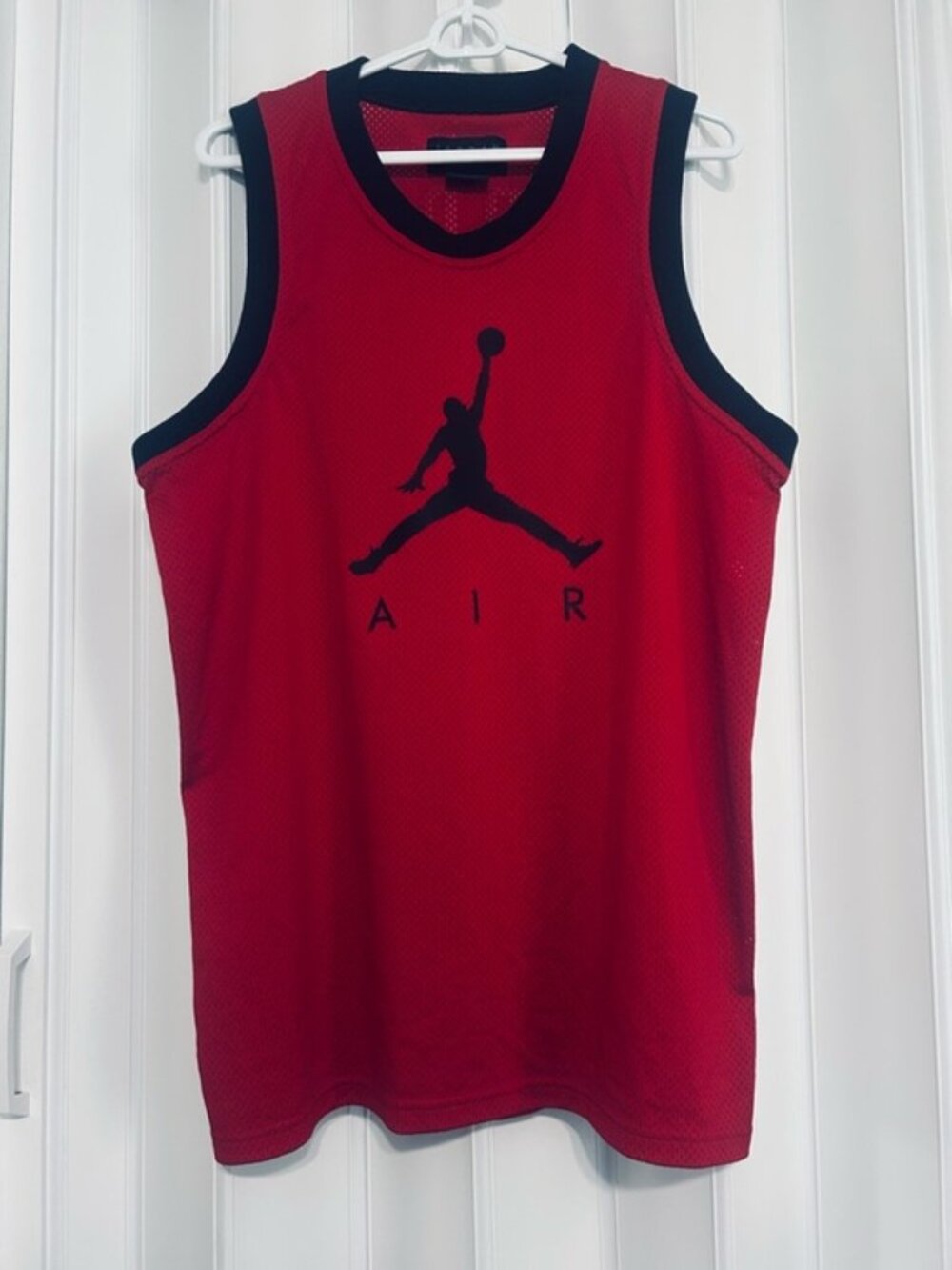 Nike/Jordan Brand Red Mesh Tank Top Jersey (AR0026-687), Size Large - Like new